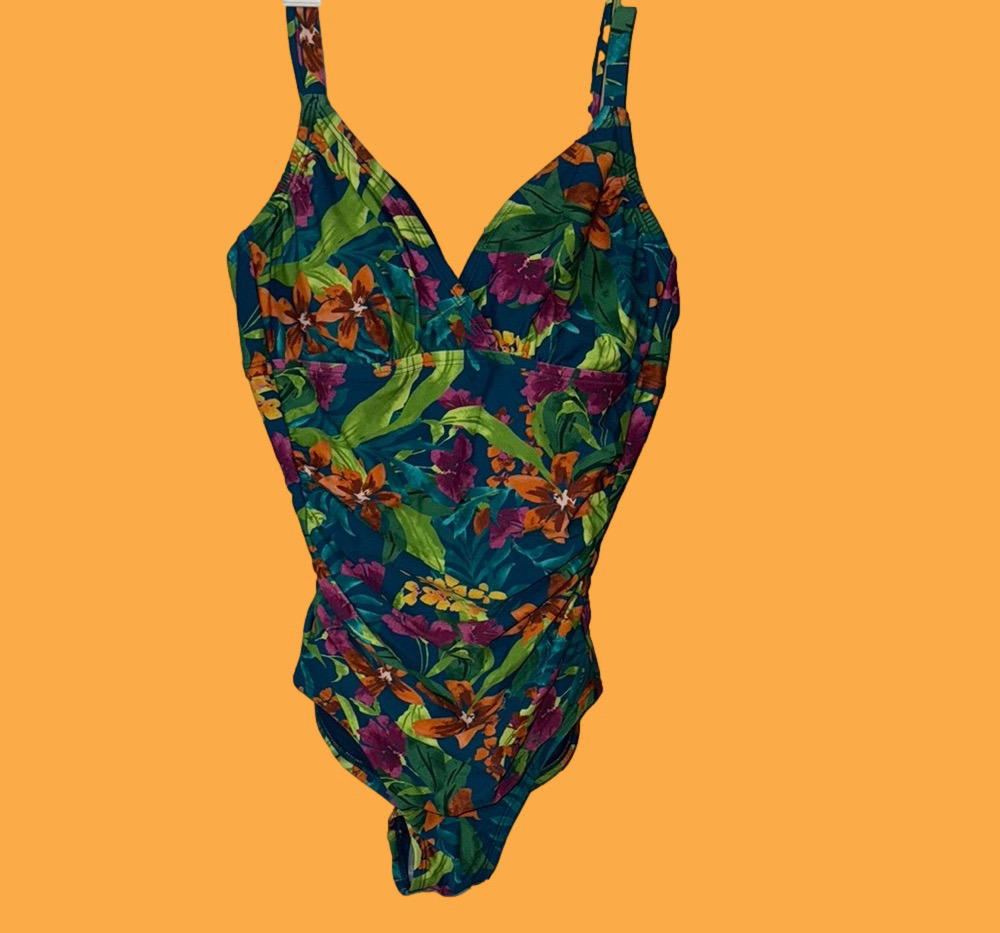NWT Tropical Floral One-Piece Swimsuit S